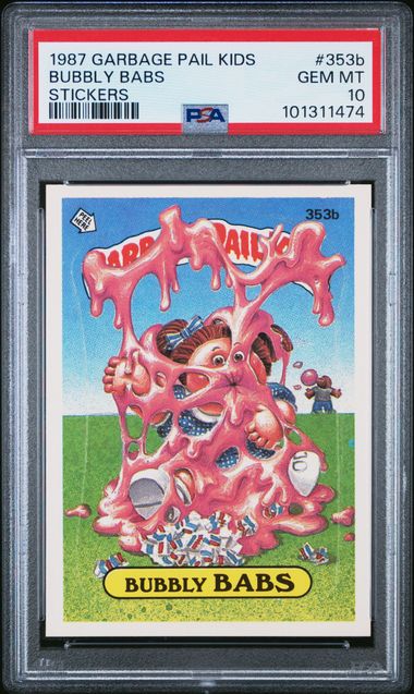 1987 Topps GARBAGE PAIL KIDS STICKERS STICKERS #353B Bubbly Babs front