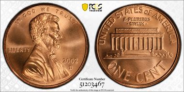 2002-D 1C MS67RD