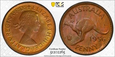 1956 Y. (p) 1D MS64RB