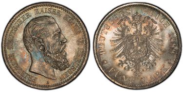 1888-A 5 Mk J-99 Friedrich MS65