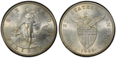 1903-S Peso KM-168  Ag MS61