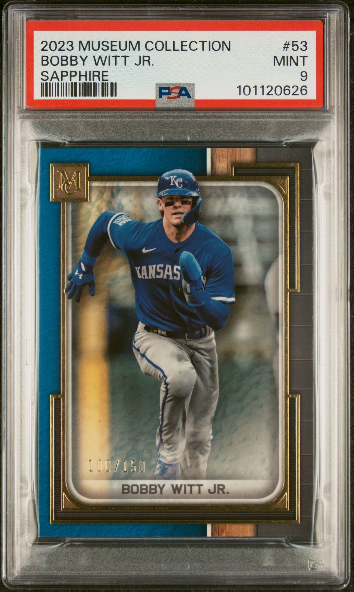 2023 Topps Museum Collection Bobby Witt Jr. #53 (Sapphire) Mint 9 front