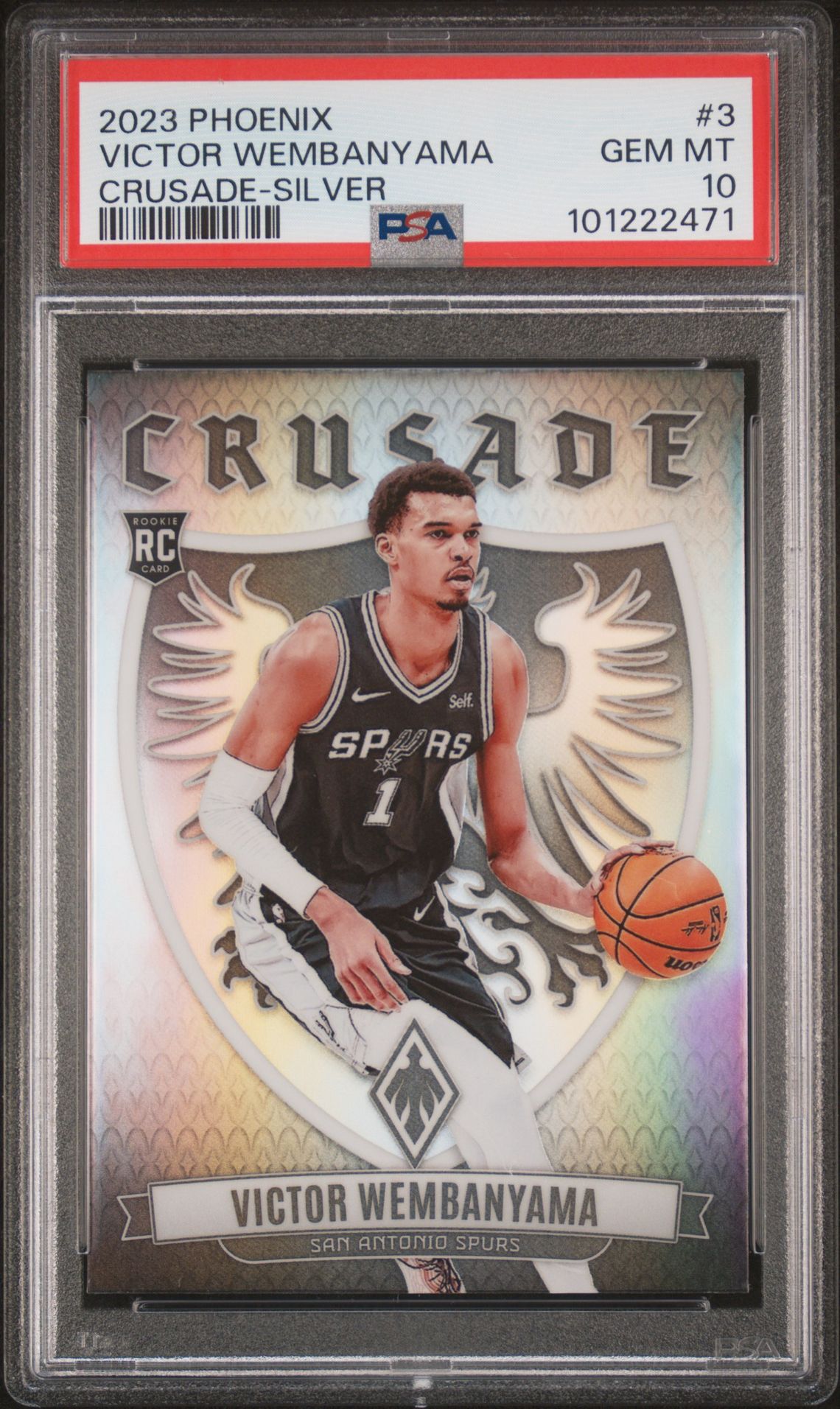 2023 Panini PANINI PHOENIX CRUSADE Silver #3 Victor Wembanyama front