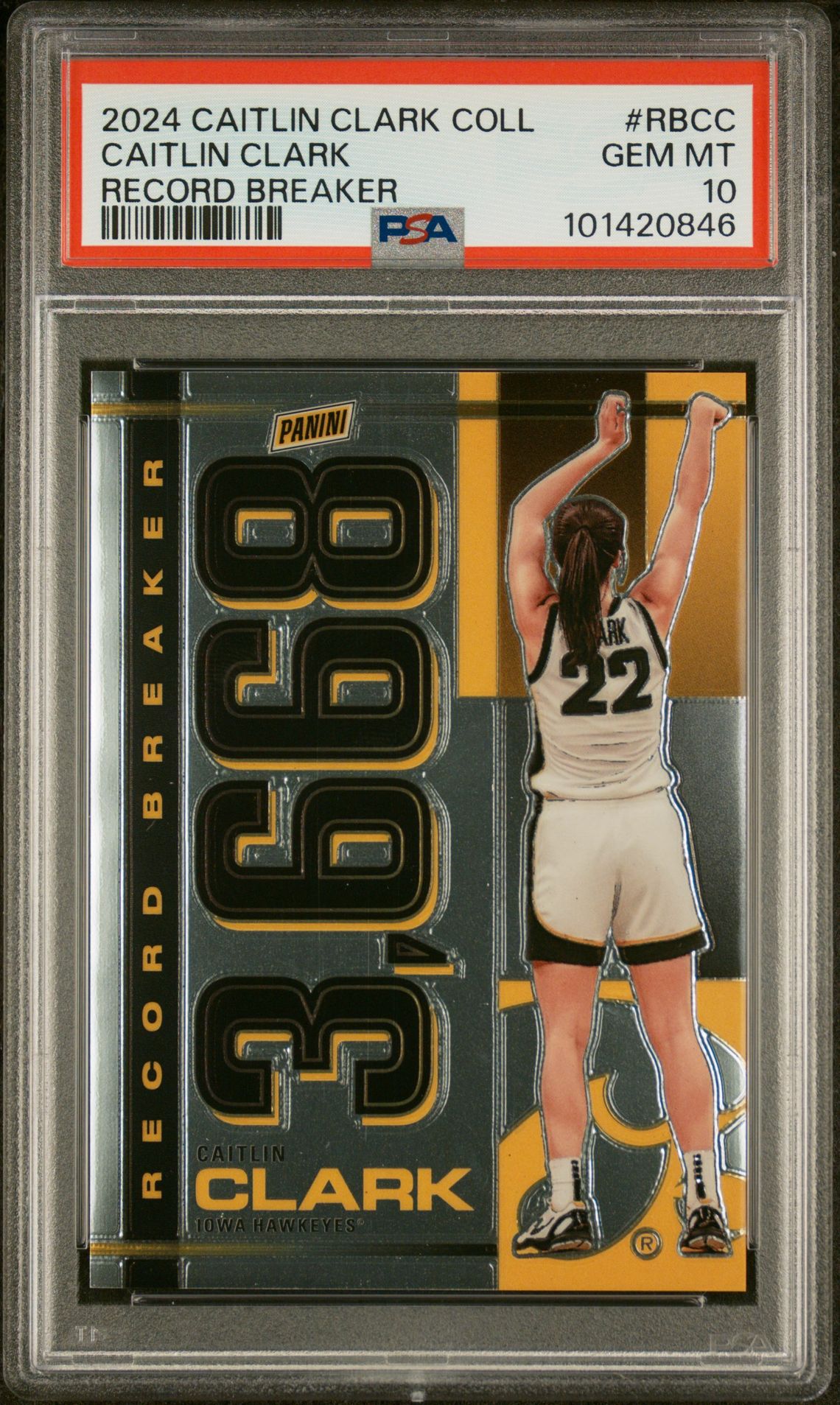 2024 Panini PANINI CAITLIN CLARK COLLECTION RECORD BREAKER #RBCC Caitlin Clark front
