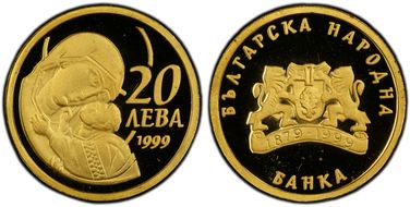 1999 20 Leva Virgin Mary KM-278  Au PR69DCAM