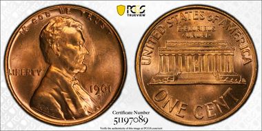 1961 1C MS66+ RD