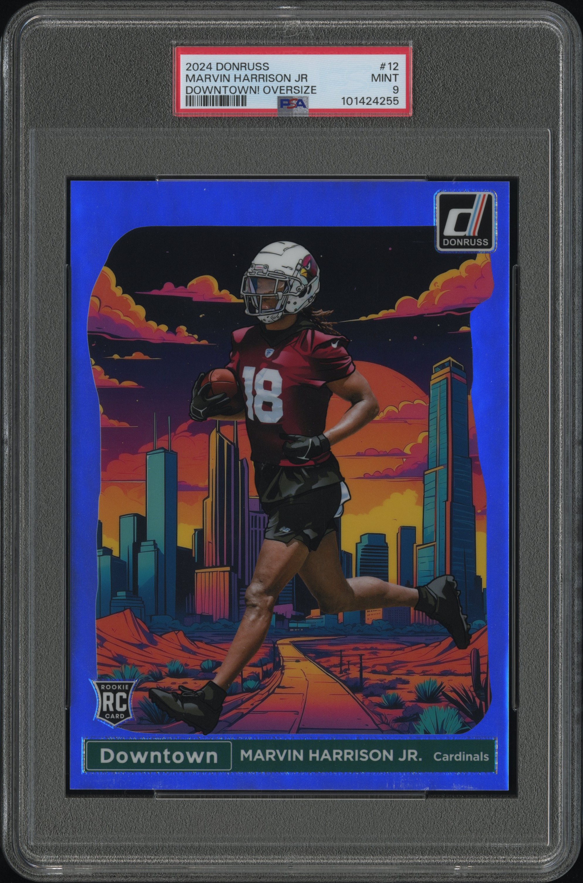 2024 Panini Donruss Downtown! Marvin Harrison Jr. #12 (Downtown!-Oversize) Mint 9 front