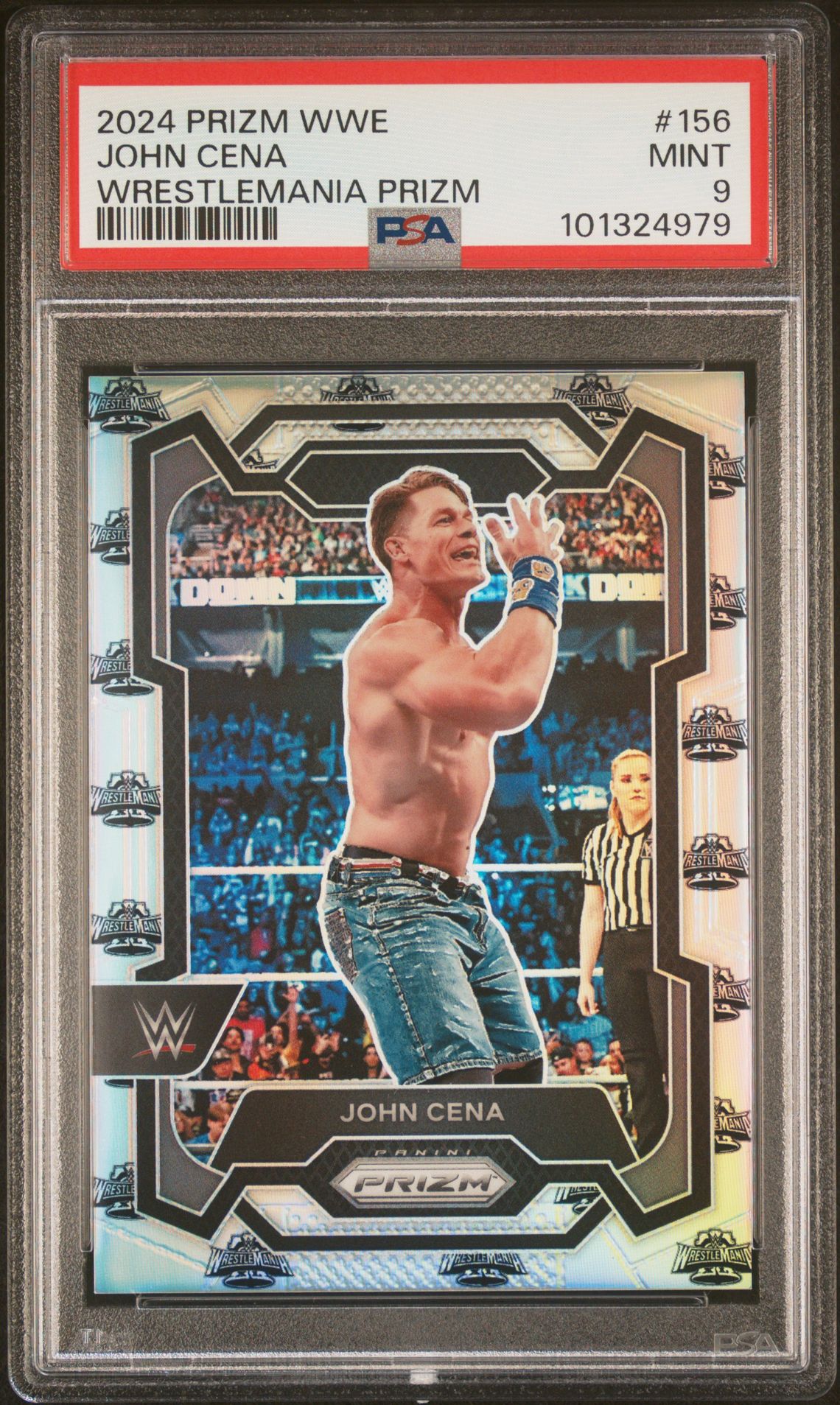 2024 Panini PANINI PRIZM WWE WRESTLEMANIA PRIZM #156 John Cena front