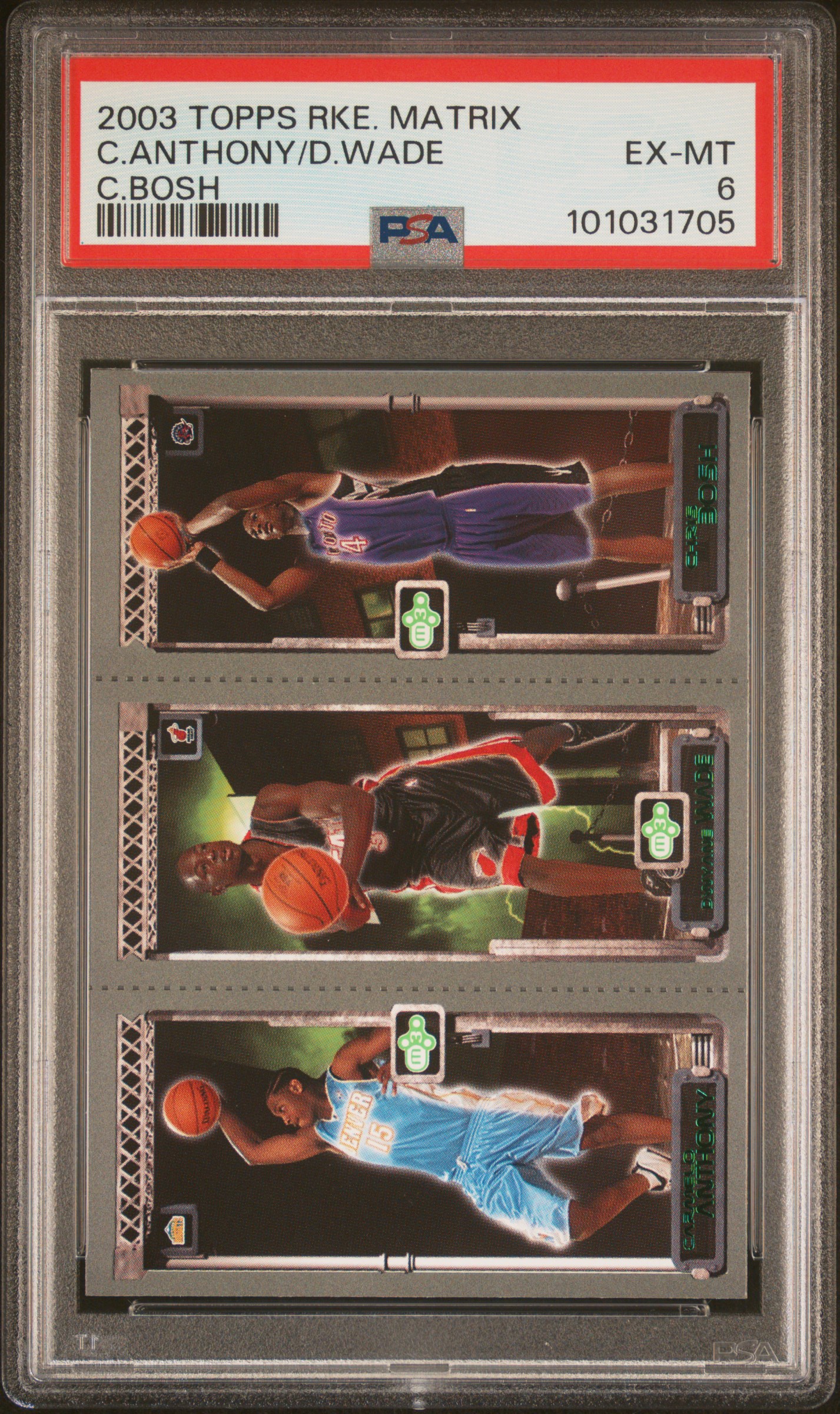 2003 Topps Rookie Matrix C.anthony/D.wade (C.bosh) Ex-Mt 6 front