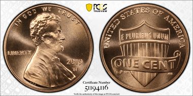2019-W 1C Shield MS68RD
