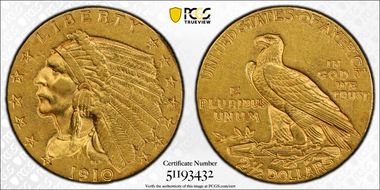 1910 $2.50 AU55