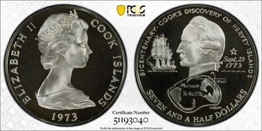 1973 $7.50 Cook's Discovery PR68DCAM