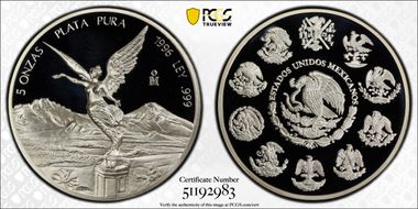 1996-Mo 5 Onza Libertad Ag PR69DCAM