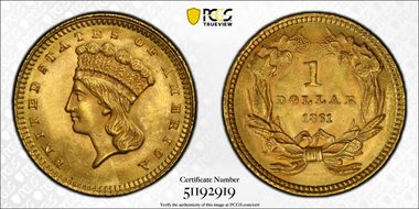 1861 G$1 MS64