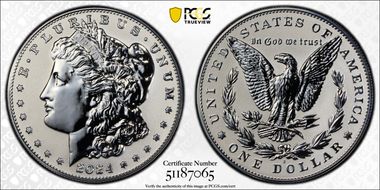 2024-S $1 Morgan Dollar Rev PR Two-Coin Reverse Proof Set First Strike PR69