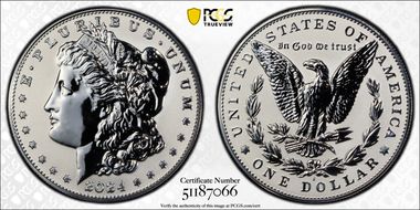 2024-S $1 Morgan Dollar Rev PR Two-Coin Reverse Proof Set First Strike PR70