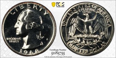 1968-S 25C Type F Reverse, FS-902 PR67