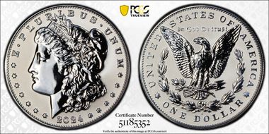 2024-S $1 Morgan Dollar Rev PR Two-Coin Reverse Proof Set First Strike PR70
