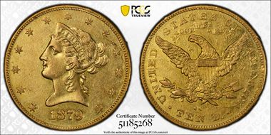 1879-CC $10 AU53