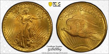 1925 $20 MS66