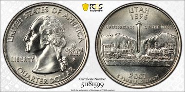 2007-P 25C Utah MS67