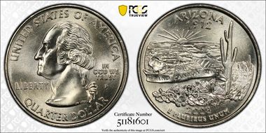 2008-P 25C Arizona MS67+