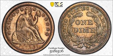 1853 10C Arrows PR64