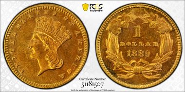 1889 G$1 PR63