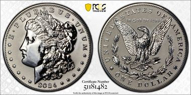 2024-S $1 Morgan Dollar Rev PR Two-Coin Reverse Proof Set PR70