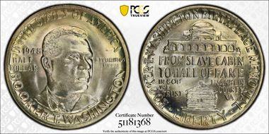 1948 50C Booker T. Washington MS67