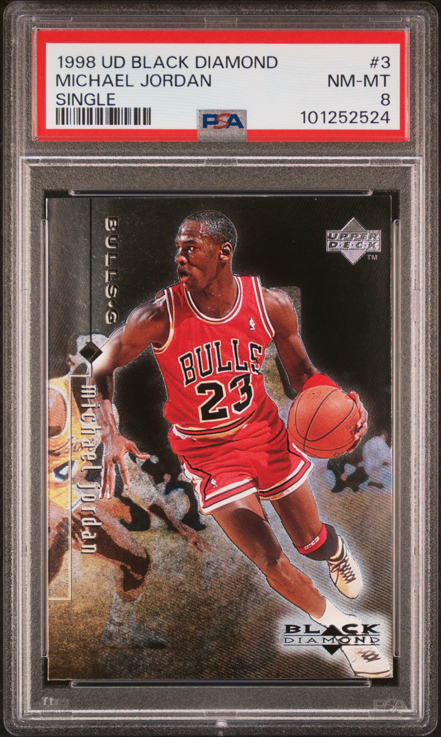 1998 Upper Deck Black Diamond Michael Jordan #3 (Single) Nm-Mt 8 front
