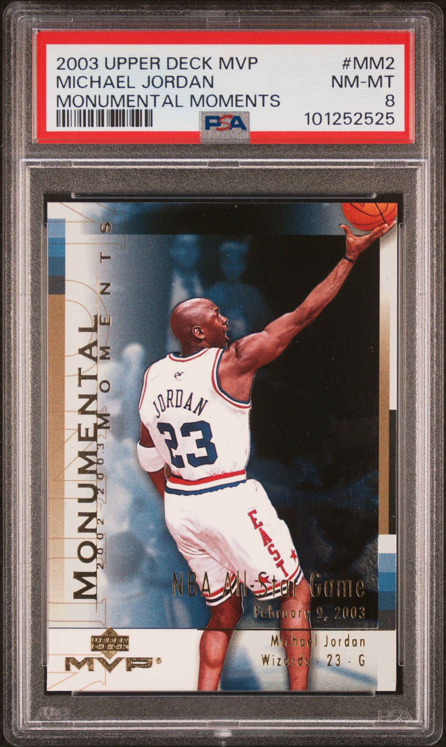 2003 Upper Deck Mvp Monumental Moments Michael Jordan #Mm2 (Monumental Moments) Nm-Mt 8 front