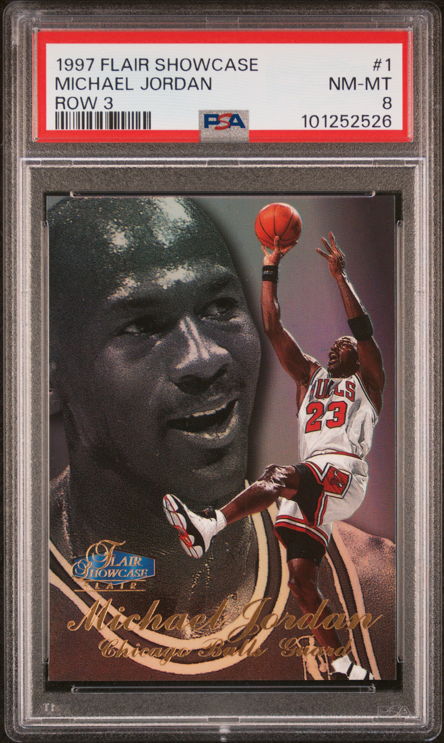 1997 Flair Showcase Michael Jordan #1 (Row 3) Nm-Mt 8 front