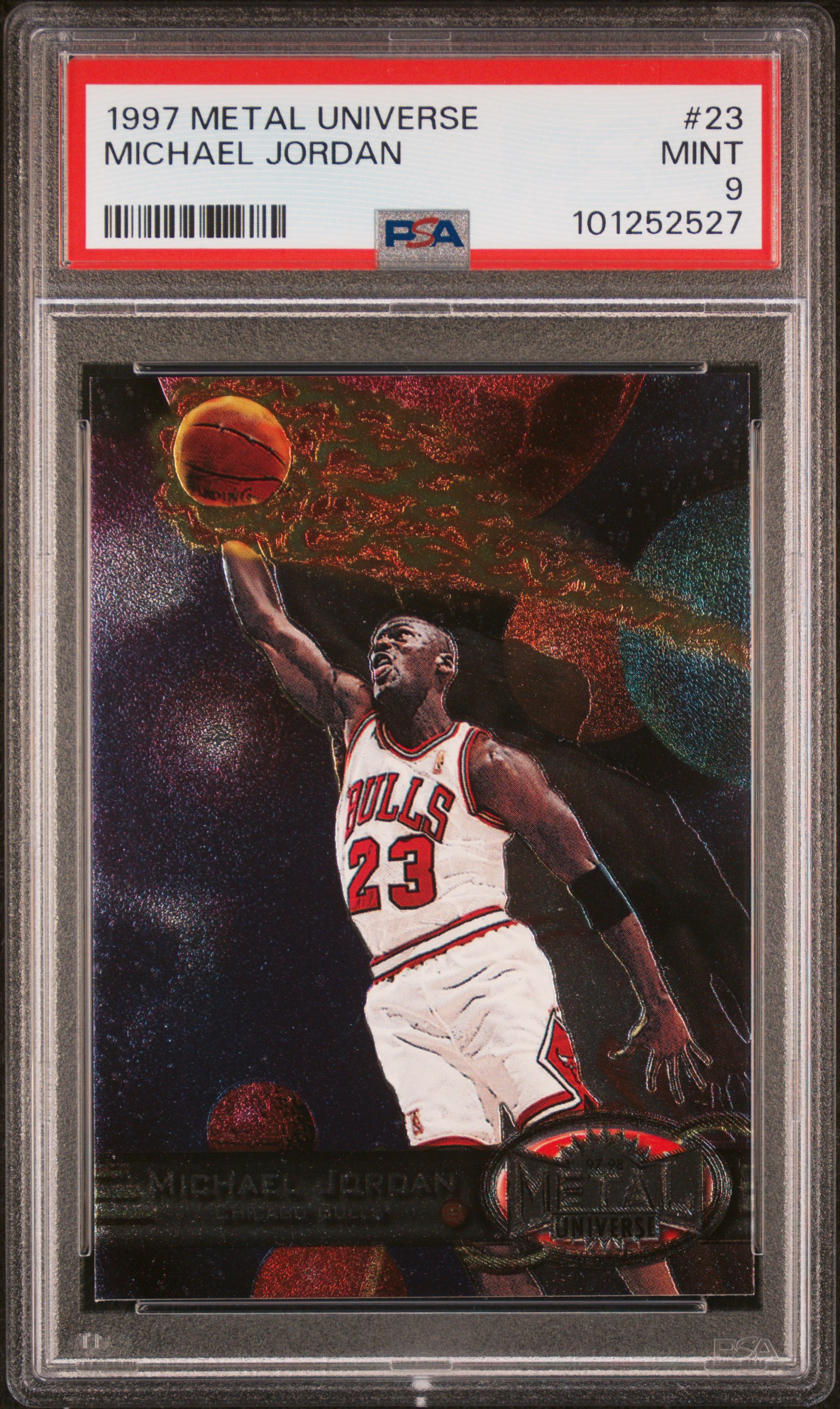 1997 Metal Universe Michael Jordan #23 Mint 9 front