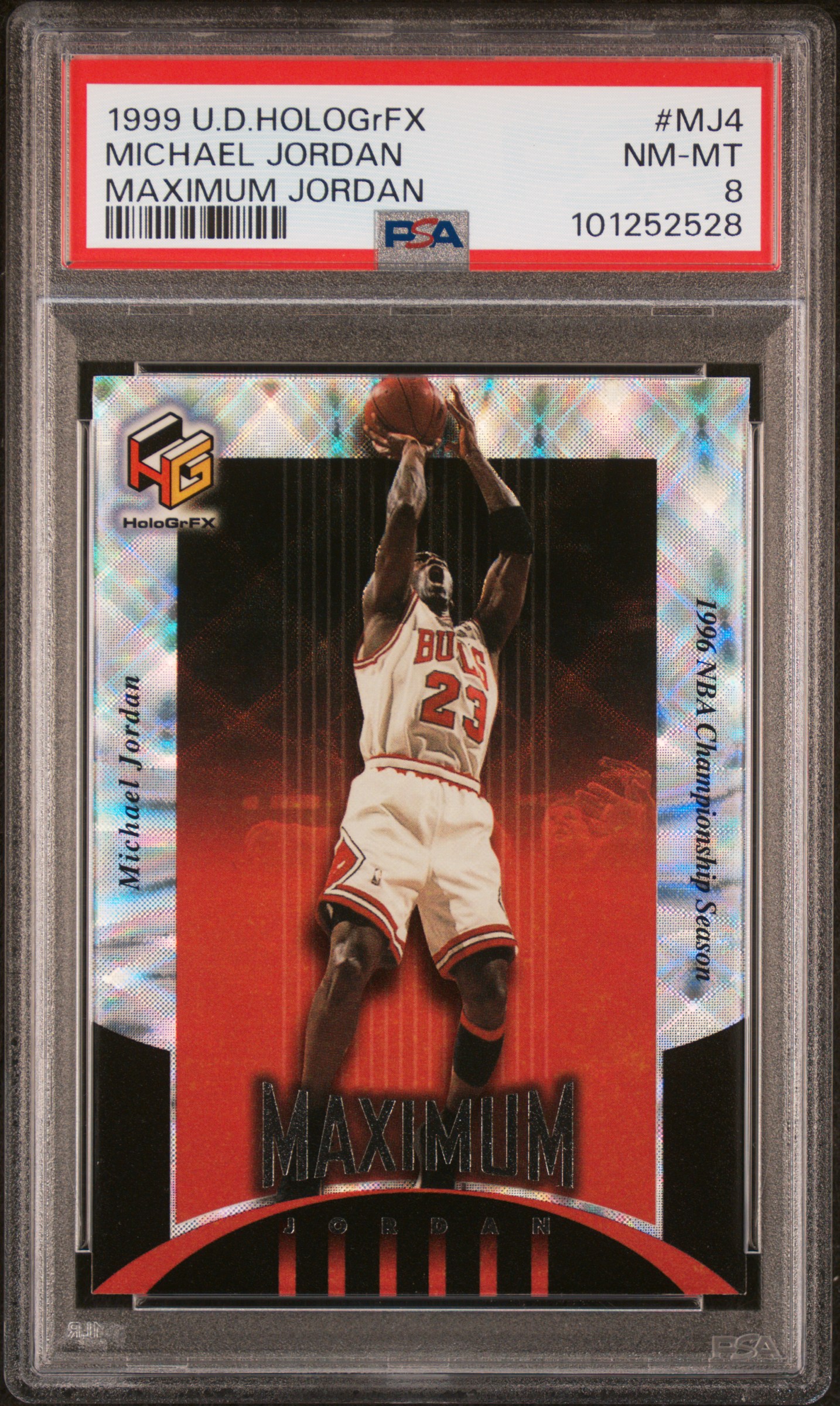 1999 Upper Deck Hologrfx Maximum Jordan Michael Jordan #Mj4 (Maximum Jordan) Nm-Mt 8 front