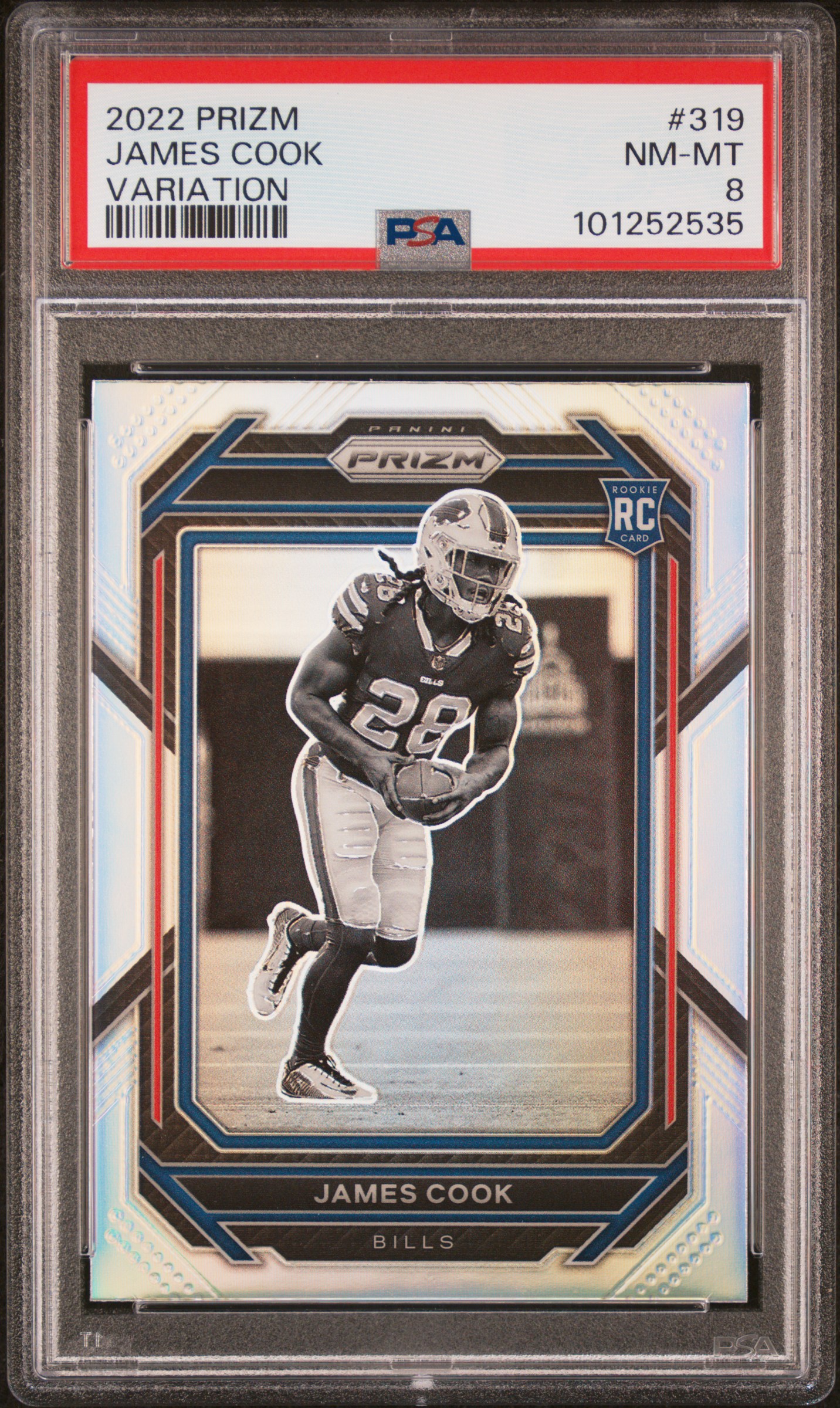 2022 Panini Prizm James Cook #319 (Variation) Nm-Mt 8 front