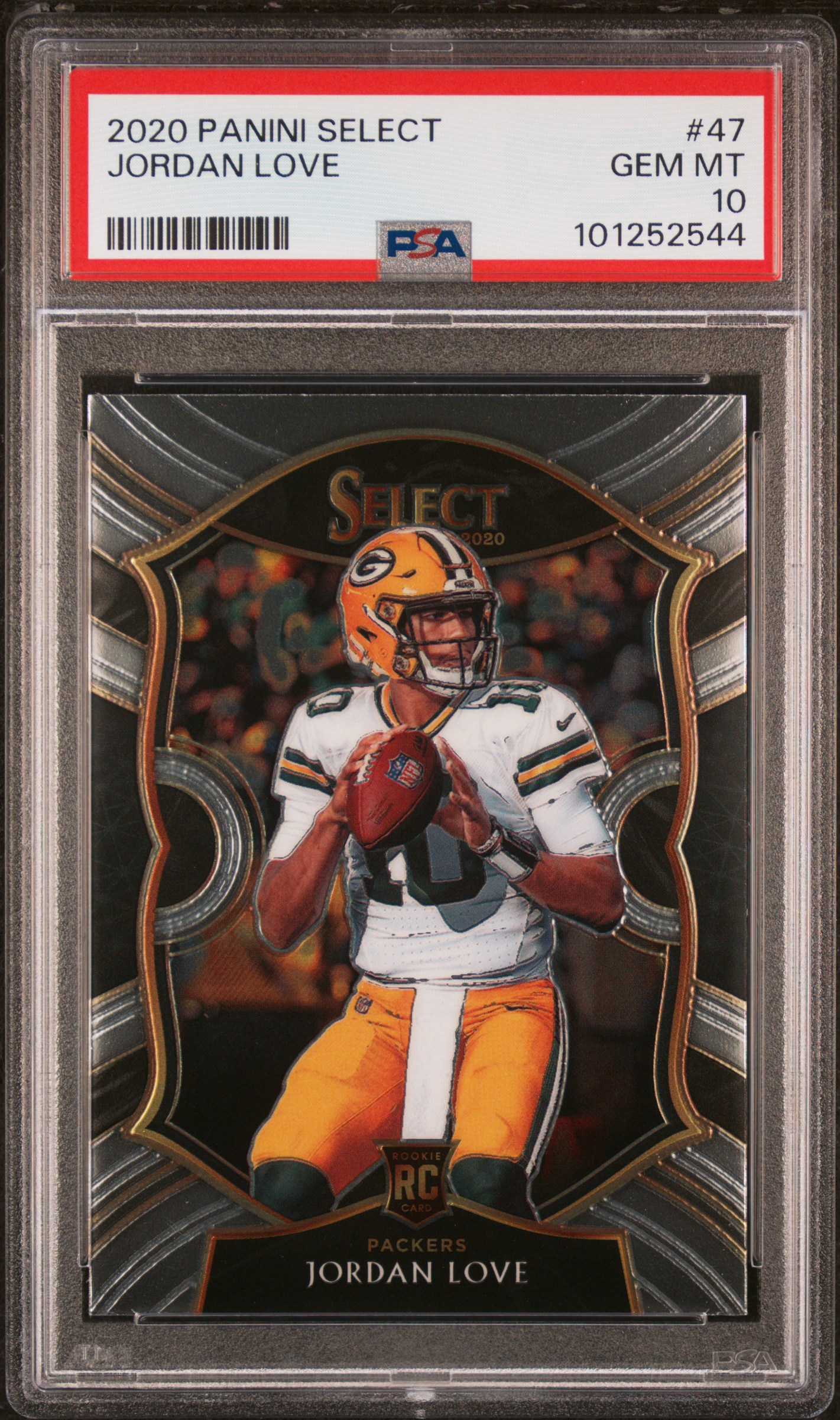 2020 Panini Select Jordan Love #47 Gem Mt 10 front
