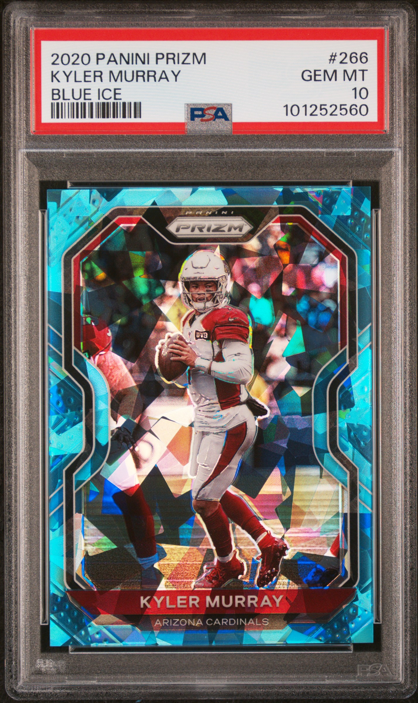 2020 Panini Prizm Kyler Murray #266 (Blue Ice) Gem Mt 10 front