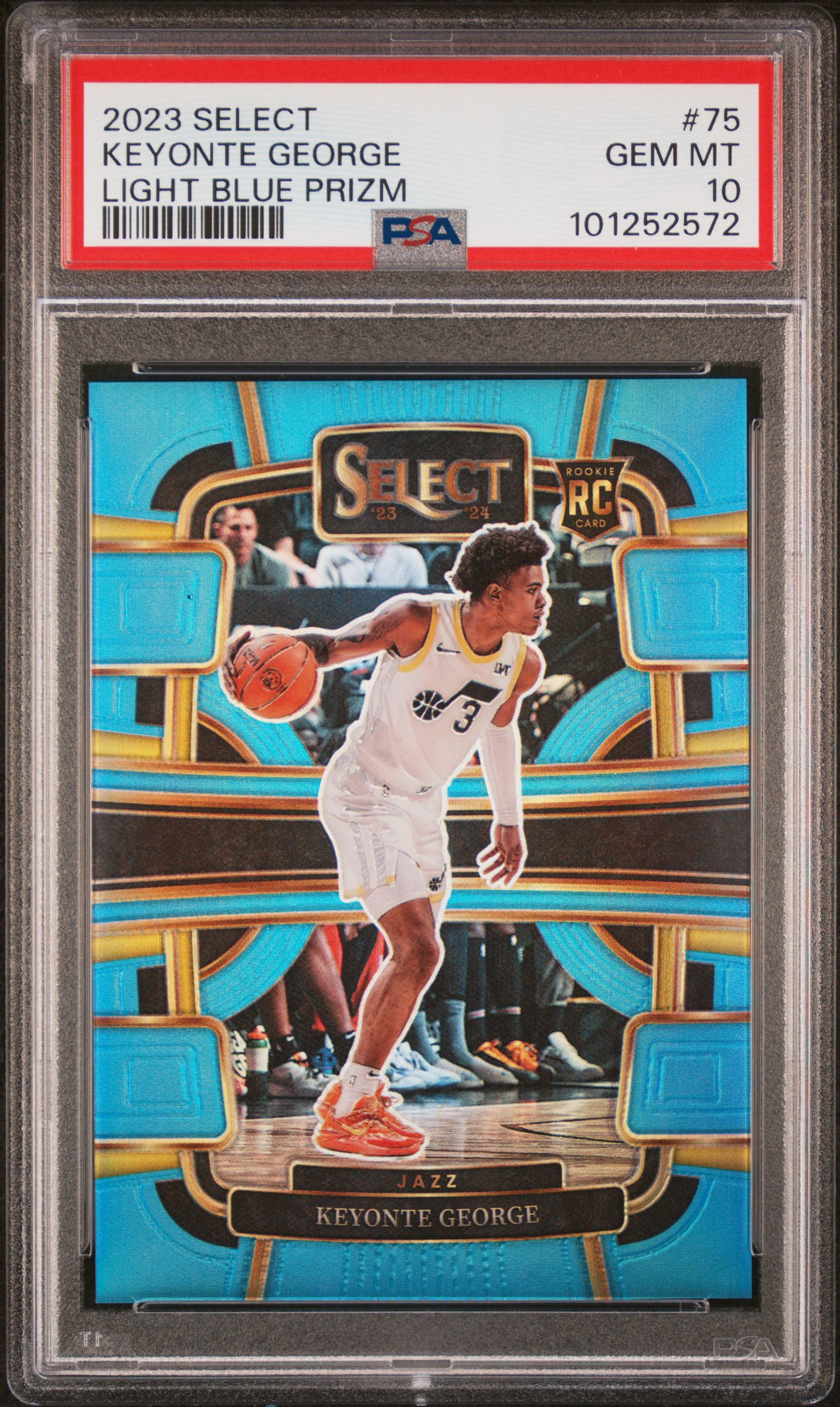 2023 Panini Select Keyonte George #75 (Light Blue Prizm) Gem Mt 10 front