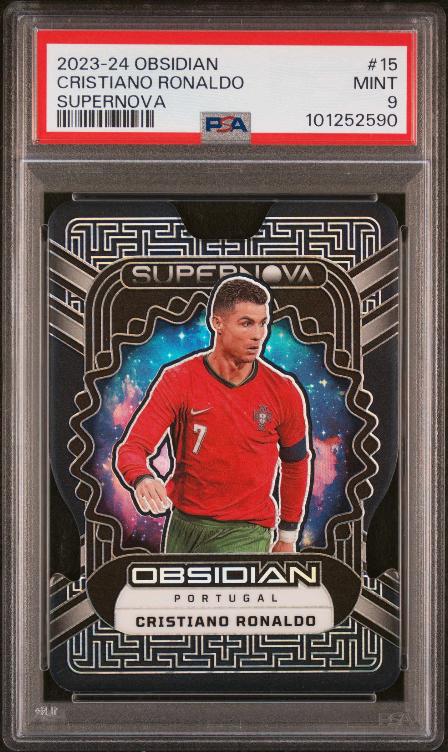 2023 Panini Obsidian Supernova Cristiano Ronaldo #15 Mint 9 front
