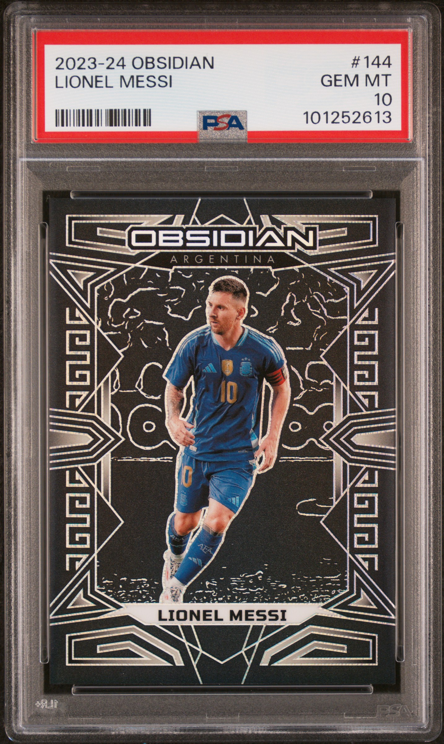 2023 Panini Obsidian Lionel Messi #144 Gem Mt 10 front