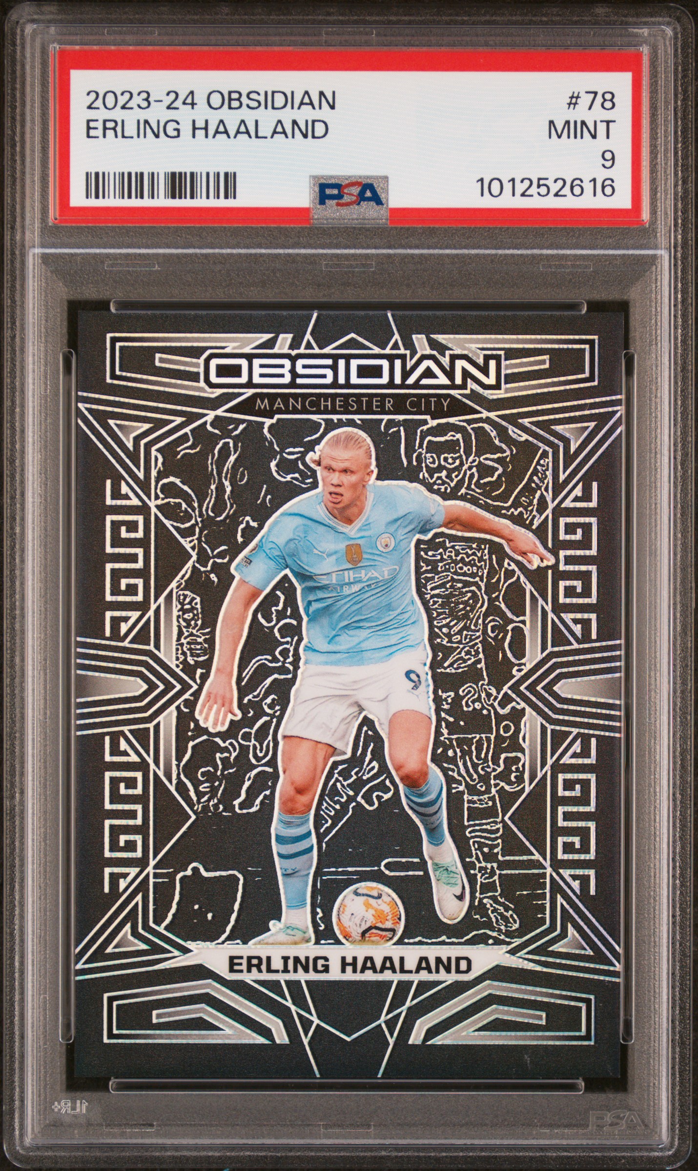 2023 Panini Obsidian Erling Haaland #78 Mint 9 front