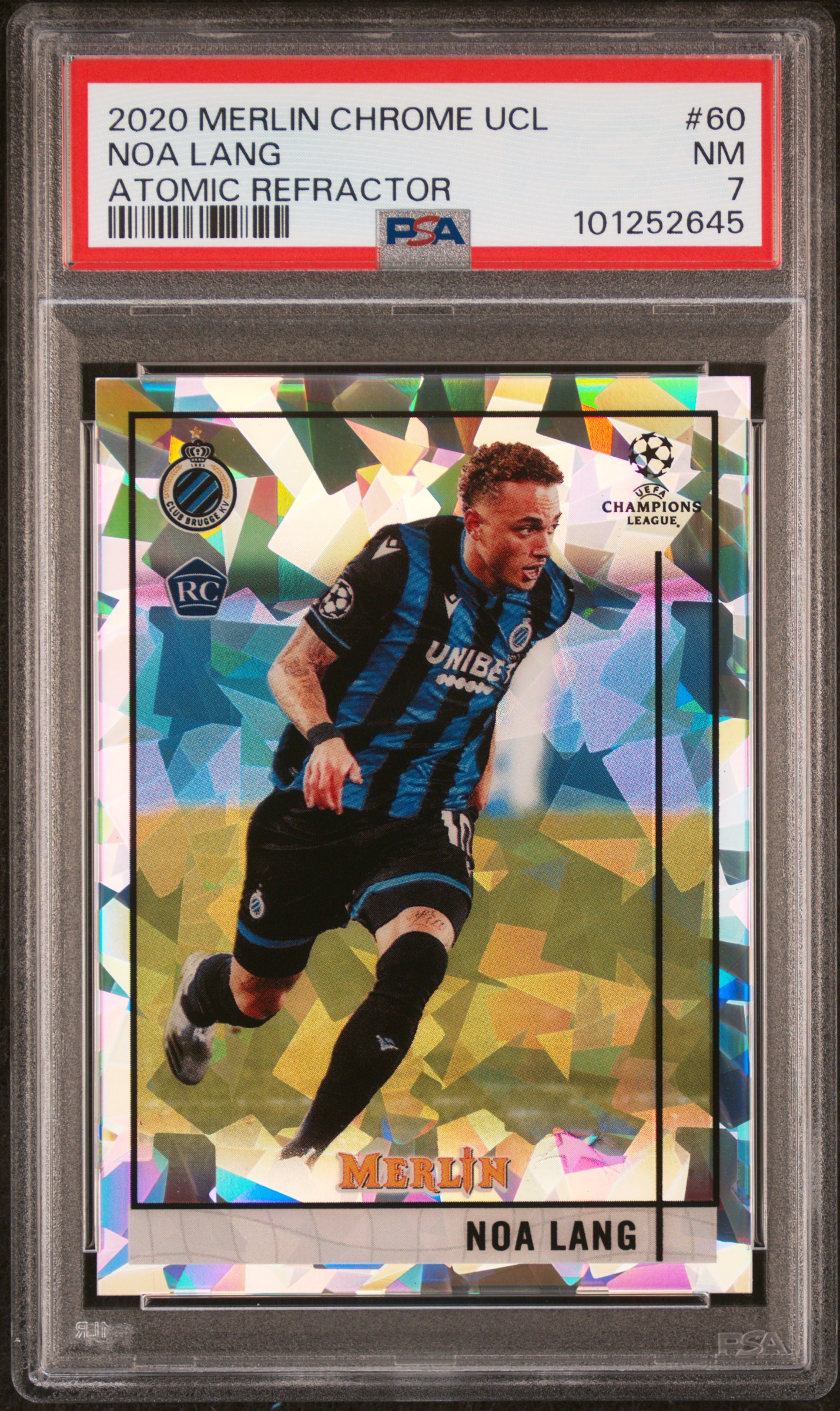 2020 Topps Merlin Chrome Uefa Champions League Noa Lang #60 (Atomic Refractor) Nm 7 front