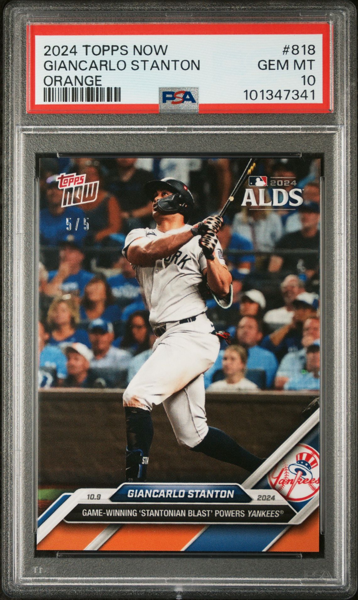 2024 Topps TOPPS NOW Orange #818 Giancarlo Stanton front