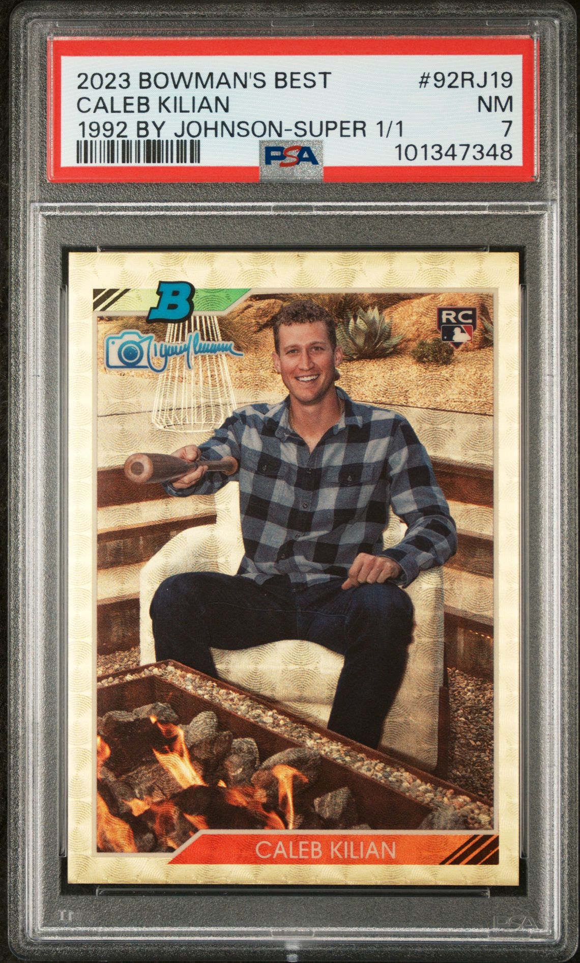 2023 Bowman BOWMAN'S BEST 1992 BOWMAN BY RANDY JOHNSON 1992 BY JOHNSON-SUPER 1/1 #92RJ19 Caleb Kilian front