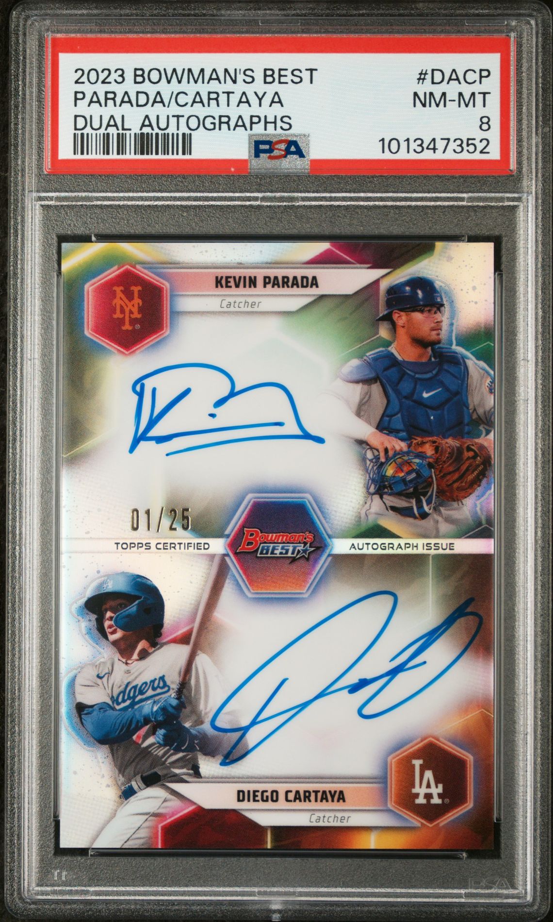 2023 Bowman BOWMAN'S BEST DUAL AUTOGRAPHS #DACP Parada/Cartaya front