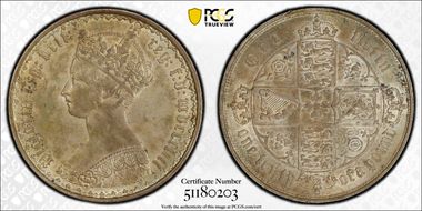 1853 Florin S-3891 MS61