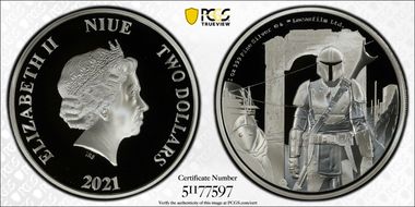 2021 $2 The Mandalorian First Strike PR70DCAM