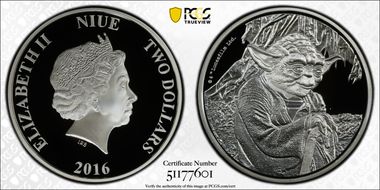 2016 $2 Yoda PR70DCAM