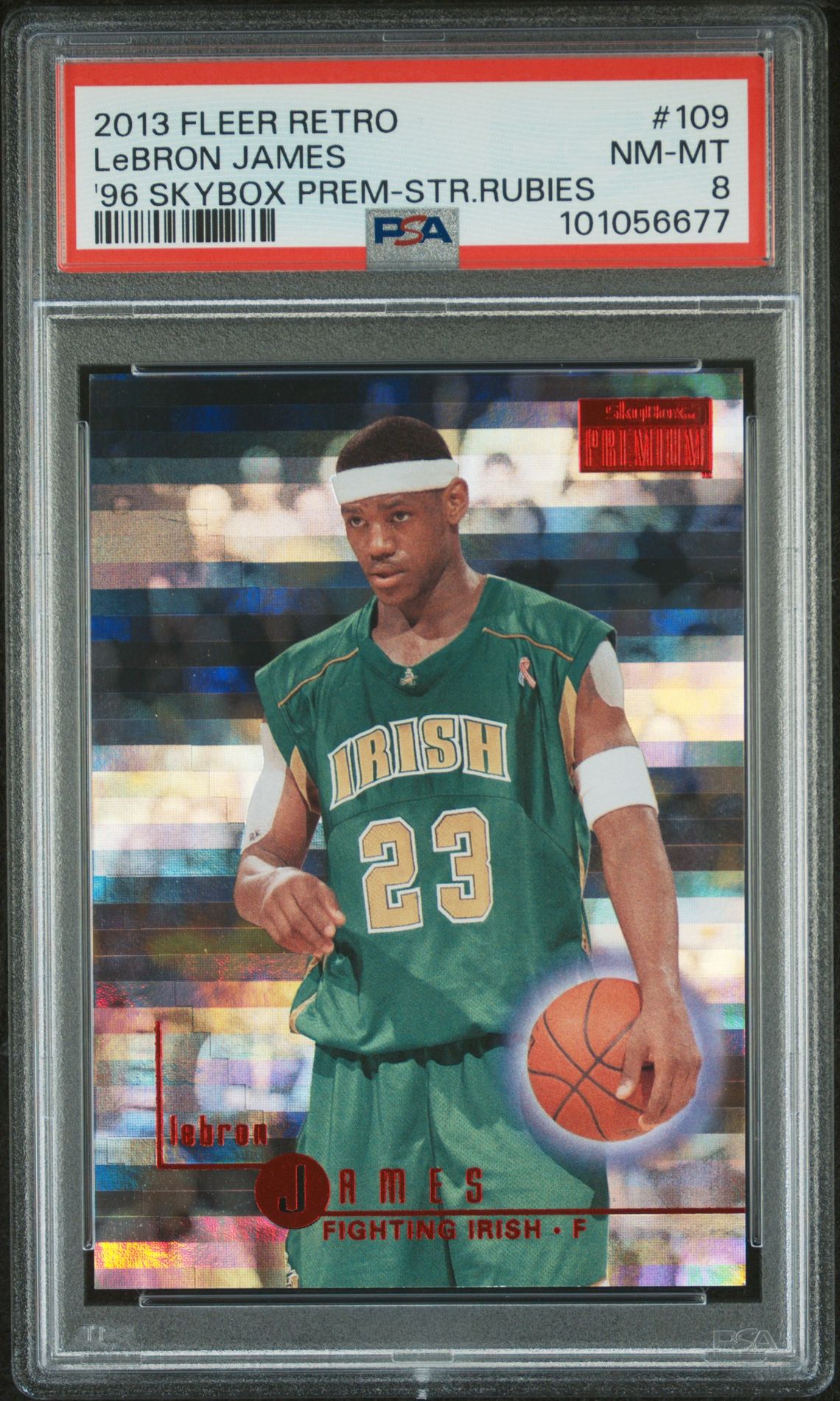 2013 Fleer '96 SKYBOX PREM-STAR RUBIES #109 Lebron James front